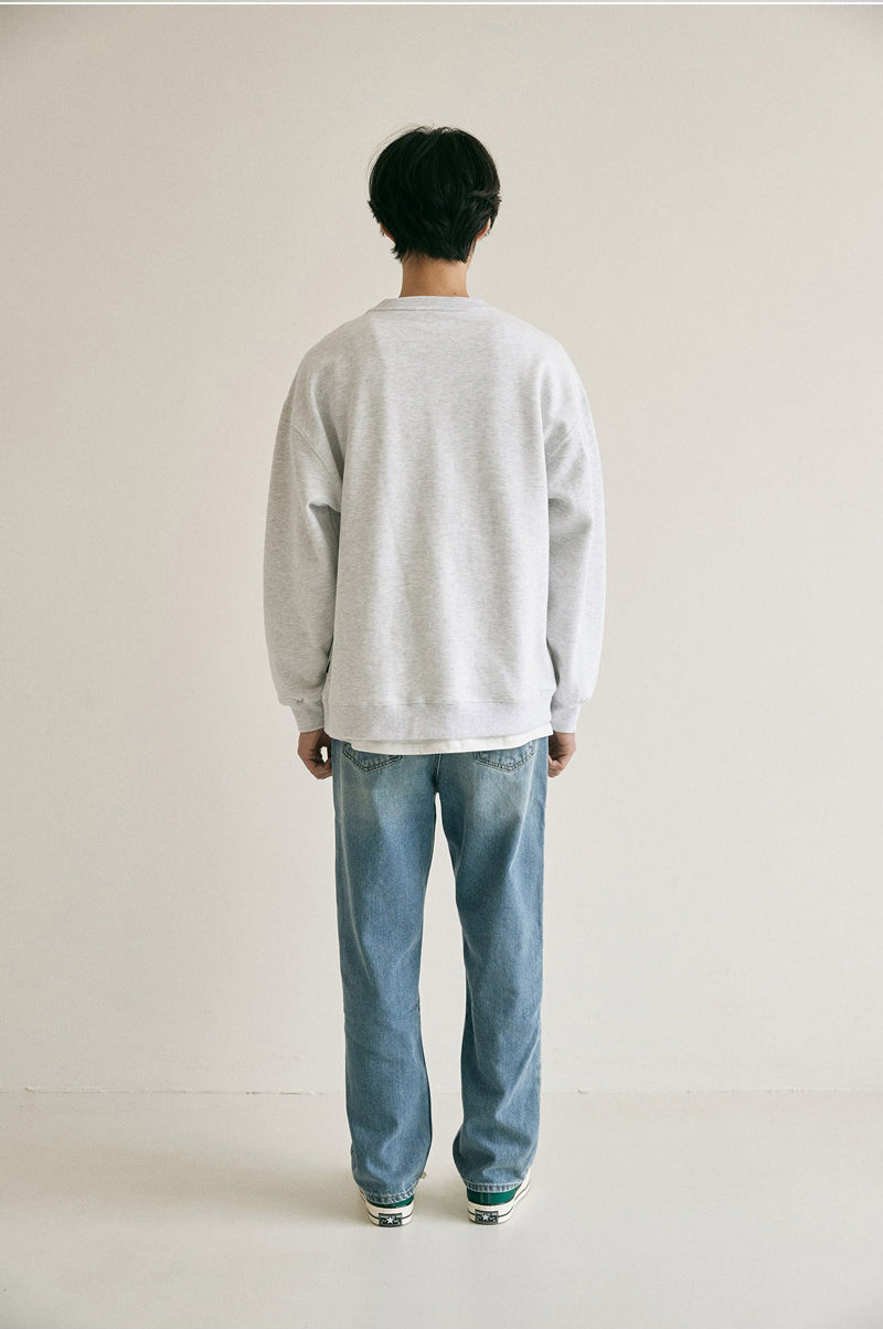 WAIKEI Maltese Archives Man to Man Melange White T-Shirt | Koriah