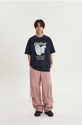 WAIKEI -  Maltese illustration half Sleeve T-shirtNAVY