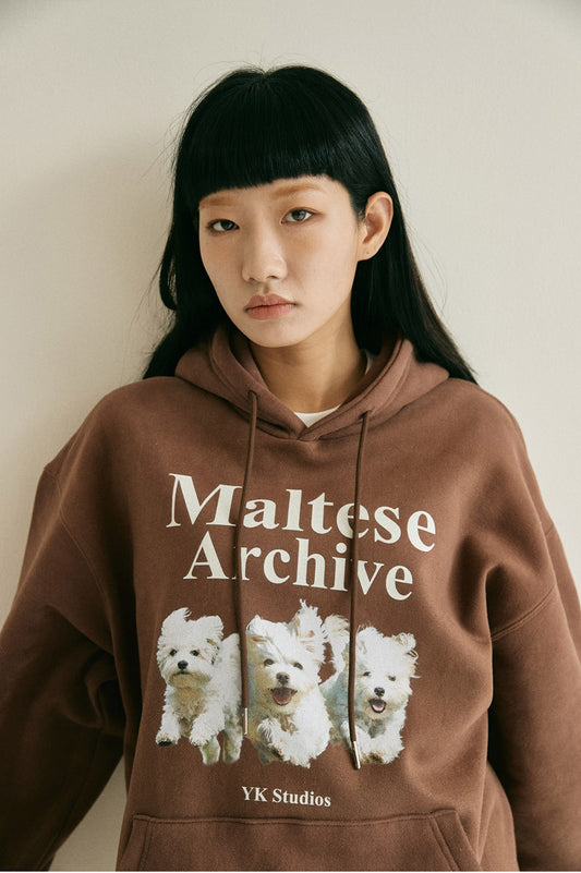 WAIKEI -  Maltese archive hood BROWN