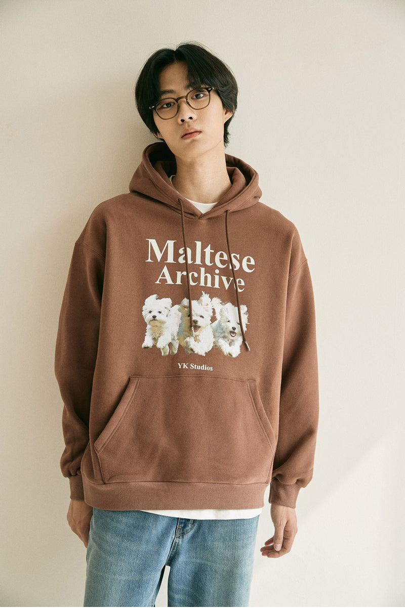 WAIKEI -  Maltese archive hood BROWN