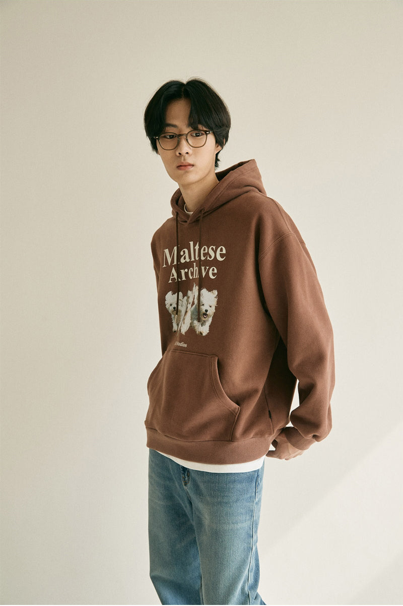 WAIKEI -  Maltese archive hood BROWN