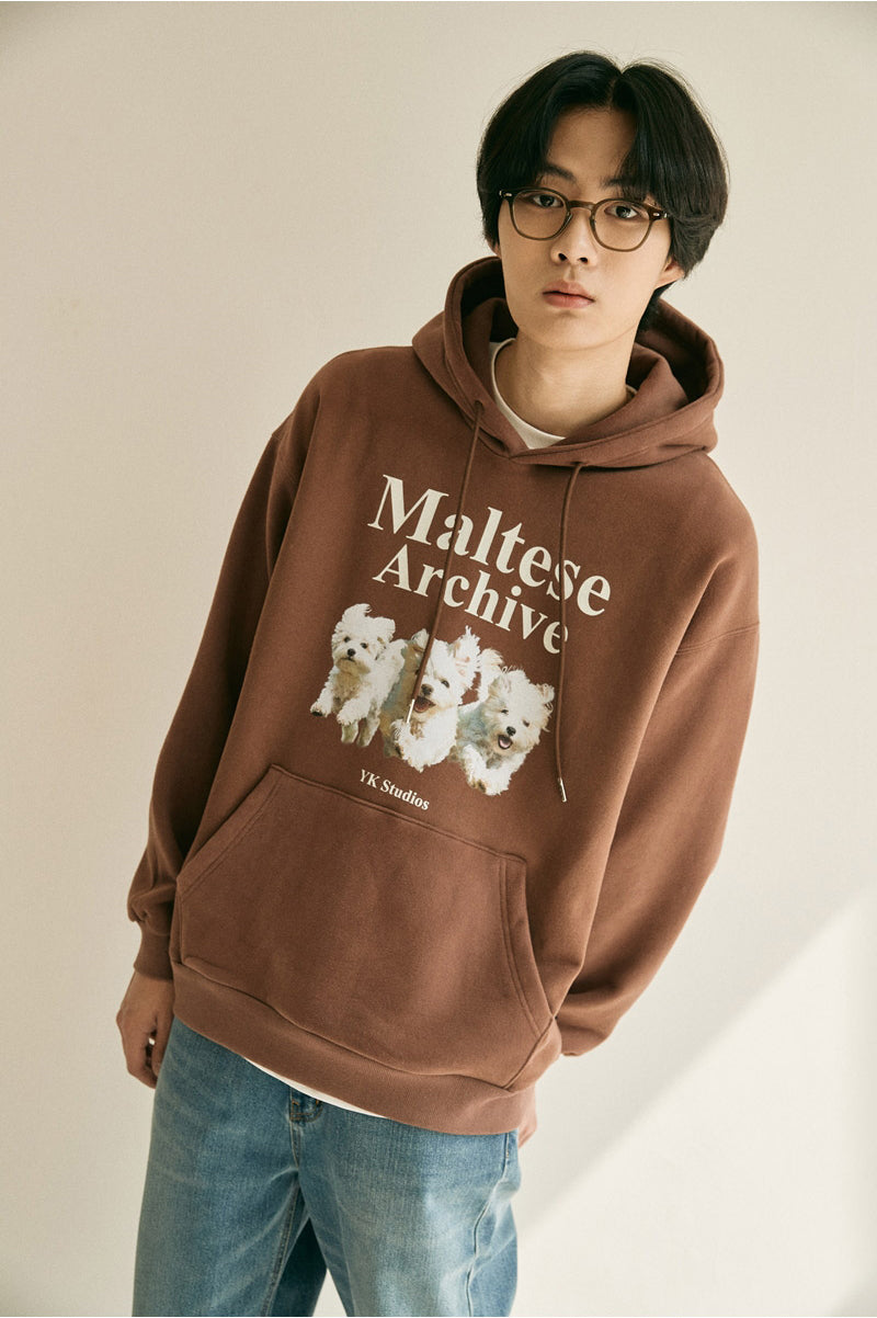 WAIKEI -  Maltese archive hood BROWN