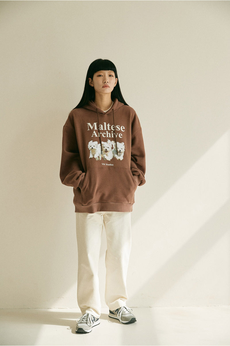 WAIKEI -  Maltese archive hood BROWN