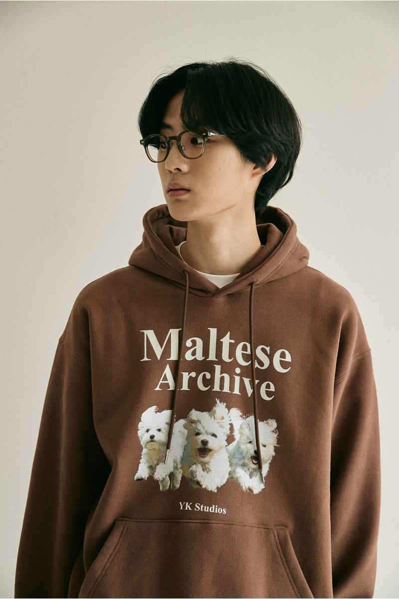 WAIKEI -  Maltese archive hood BROWN