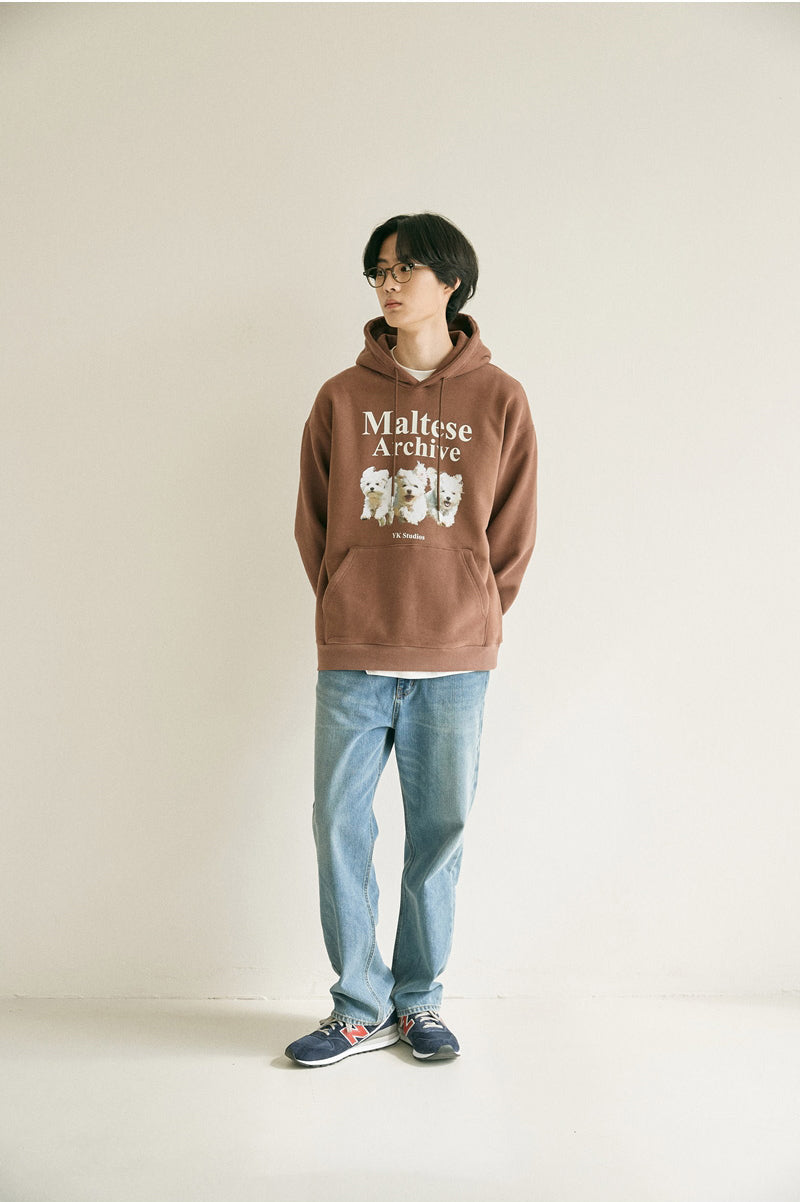 WAIKEI -  Maltese archive hood BROWN