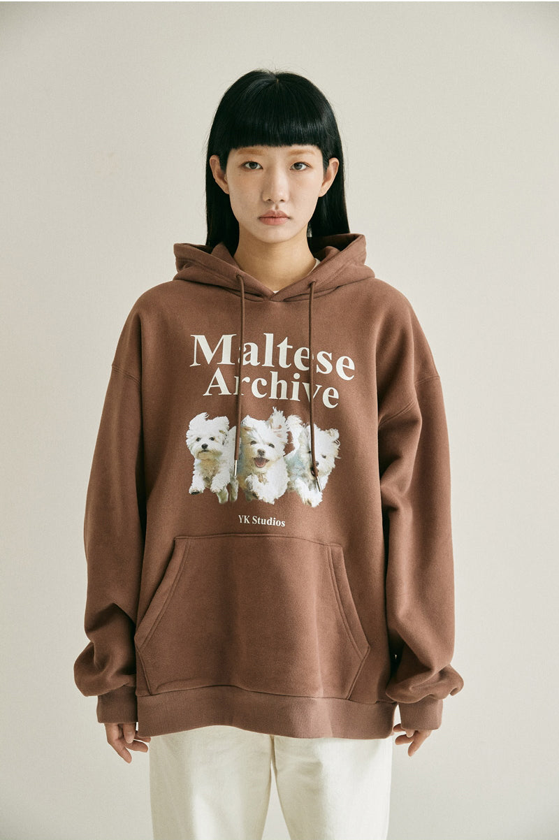 WAIKEI -  Maltese archive hood BROWN