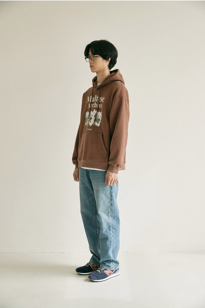 WAIKEI -  Maltese archive hood BROWN