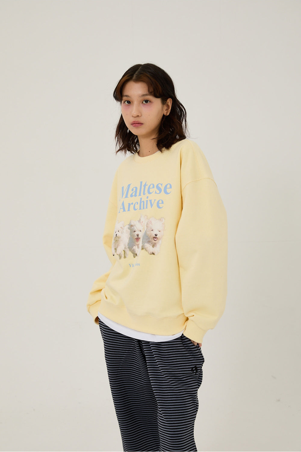 WAIKEI -  Maltese archive sweatshirts LIGHT YELLOW