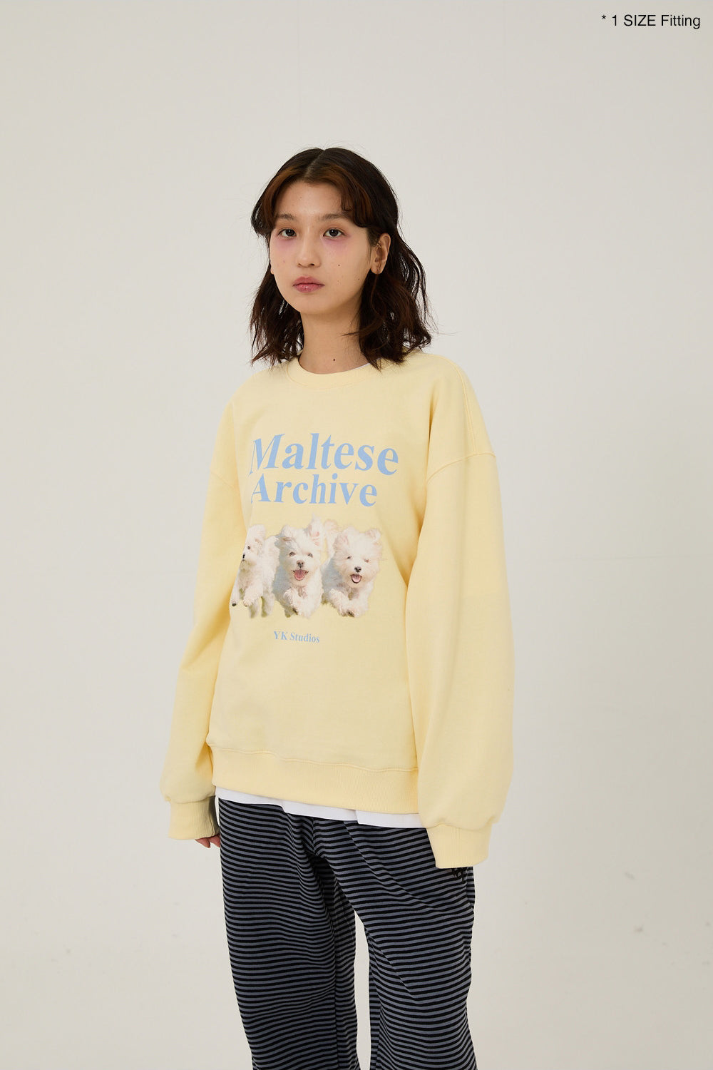 WAIKEI -  Maltese archive sweatshirts LIGHT YELLOW