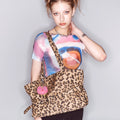 SAMO ONDOH - le belt bag L denim leopard