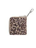 MARGESHERWOOD - HEART HALF ZIPPER WALLET_SILVER LOGO_cream leopard suede