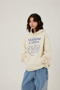 WAIKEI -  Maltese archive line graphic hood IVORY