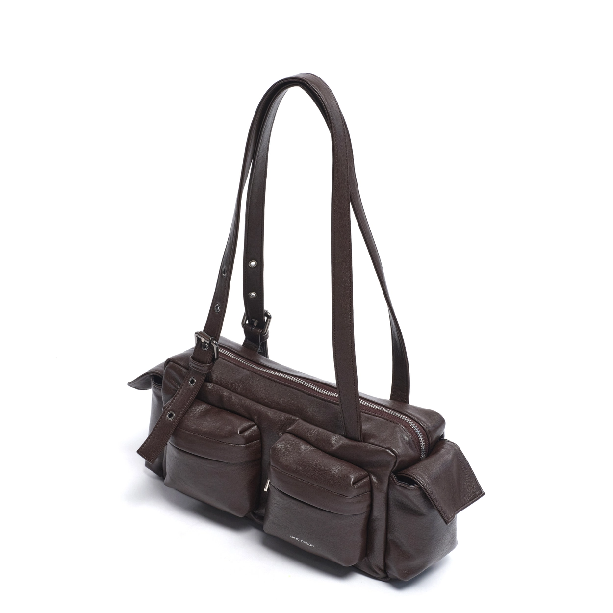 SAMO ONDOH - pocket utility bag M nappa chocolate