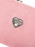 MARGESHERWOOD - HEART ZIPPER WALLET_SILVER LOGO_pink haircalf