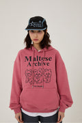 WAIKEI -  Maltese archive line graphic hood DUST PINK