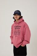 WAIKEI -  Maltese archive line graphic hood DUST PINK