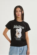 WAIKEI -  GOOREUM illustration half Sleeve T-shirt BLACK