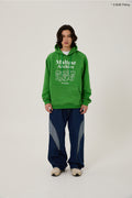 WAIKEI -  Maltese archive line graphic hood MOSS GREEN