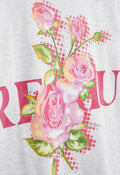 OPEN YY -  PREMIUM ROSE TEE, GRAY