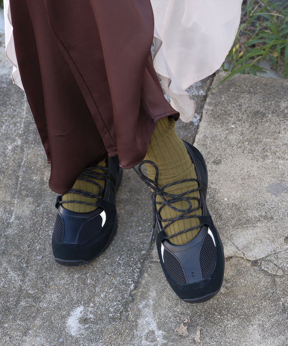 ROCKFISH WEATHERWEAR - NICOLE WEAVING LACEUP SNEAKERS - BLACK