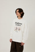 WAIKEI -  Maltese archive sweatshirts WHITE