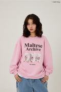 WAIKEI -  Maltese archive sweatshirts WHITE