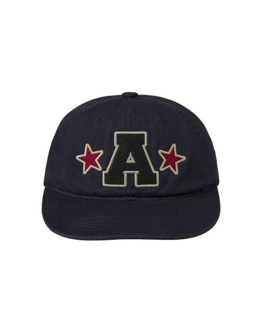 AEAE - WASHED CAPITAL LOGO CAP [NAVY]