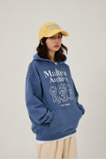 WAIKEI -  Maltese archive line graphic hood DUST BLUE