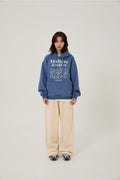 WAIKEI -  Maltese archive line graphic hood DUST BLUE