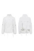 NACHE- CUT-OUT WIND BREAKER (UNISEX) LIGHT GRAY