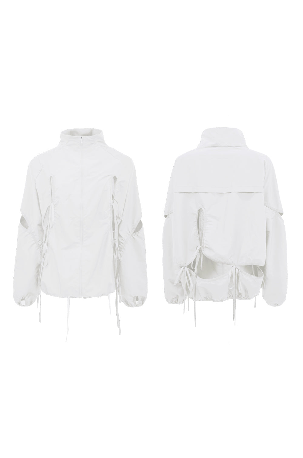 NACHE- CUT-OUT WIND BREAKER (UNISEX) LIGHT GRAY