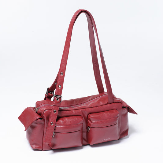 SAMO ONDOH - pocket utility bag M Goat Red