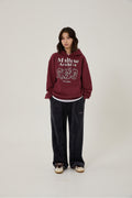 WAIKEI -  Maltese archive line graphic hood BURGUNDY