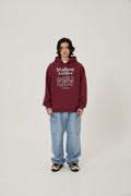 WAIKEI -  Maltese archive line graphic hood BURGUNDY