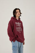 WAIKEI -  Maltese archive line graphic hood BURGUNDY