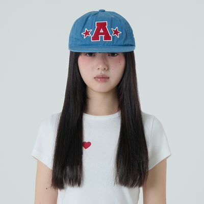 AEAE - WASHED CAPITAL LOGO CAP [AQUA BLUE]