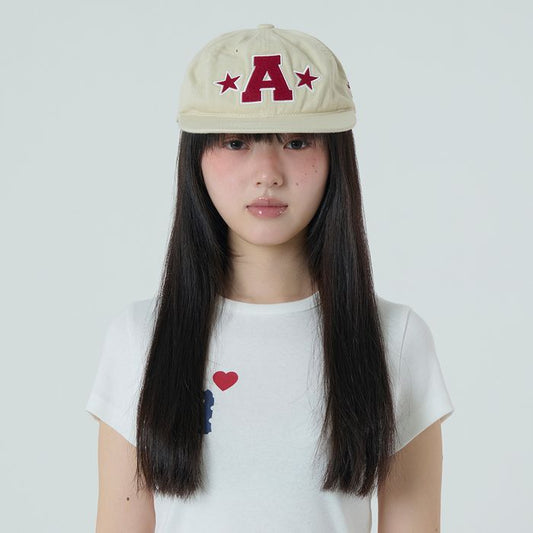 AEAE - WASHED CAPITAL LOGO CAP [ECRU]