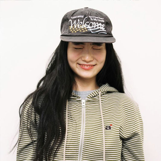 AEAE - WELCOME WASHED CAP [CHARCOAL]