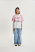 WAIKEI -  Maltese archive raglan half sleeve T-shirt LIGHT PINK