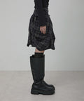 FLAREUP - Asymmetrical Draped Layered Skirt / Checkered