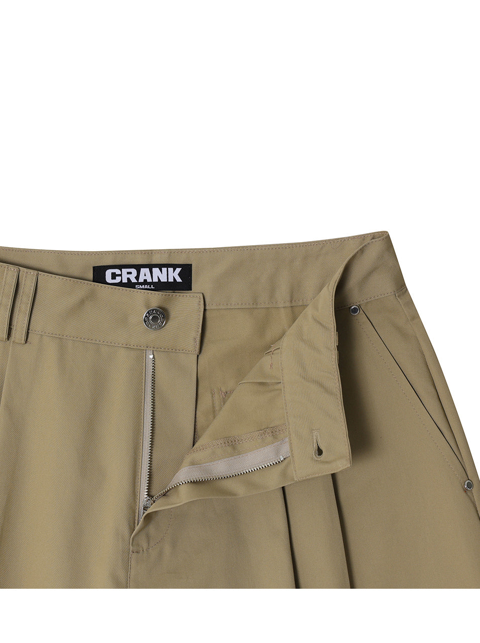 CRANK -  RIVET BERMUDA PANTS_BEIGE