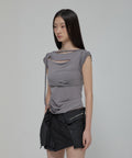 FLAREUP -  Asymmetrical Layered Mini Skirt / Black