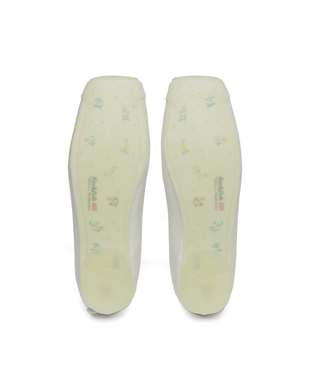 ROCKFISH WEATHERWEAR - TOE CAP BALLET FLATS / WHITE