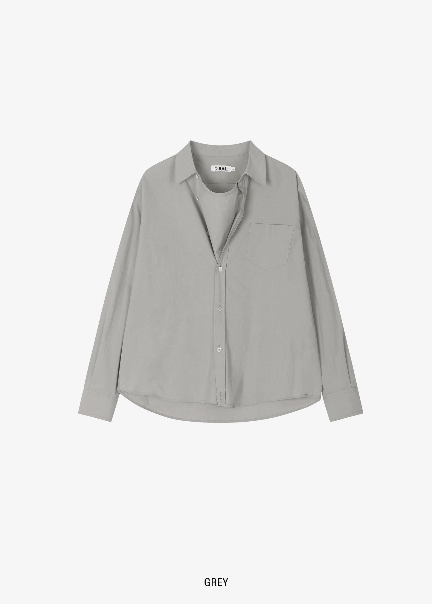 GROVE -  SMITH FOLD COLLAR SHIRT [2COLOR]