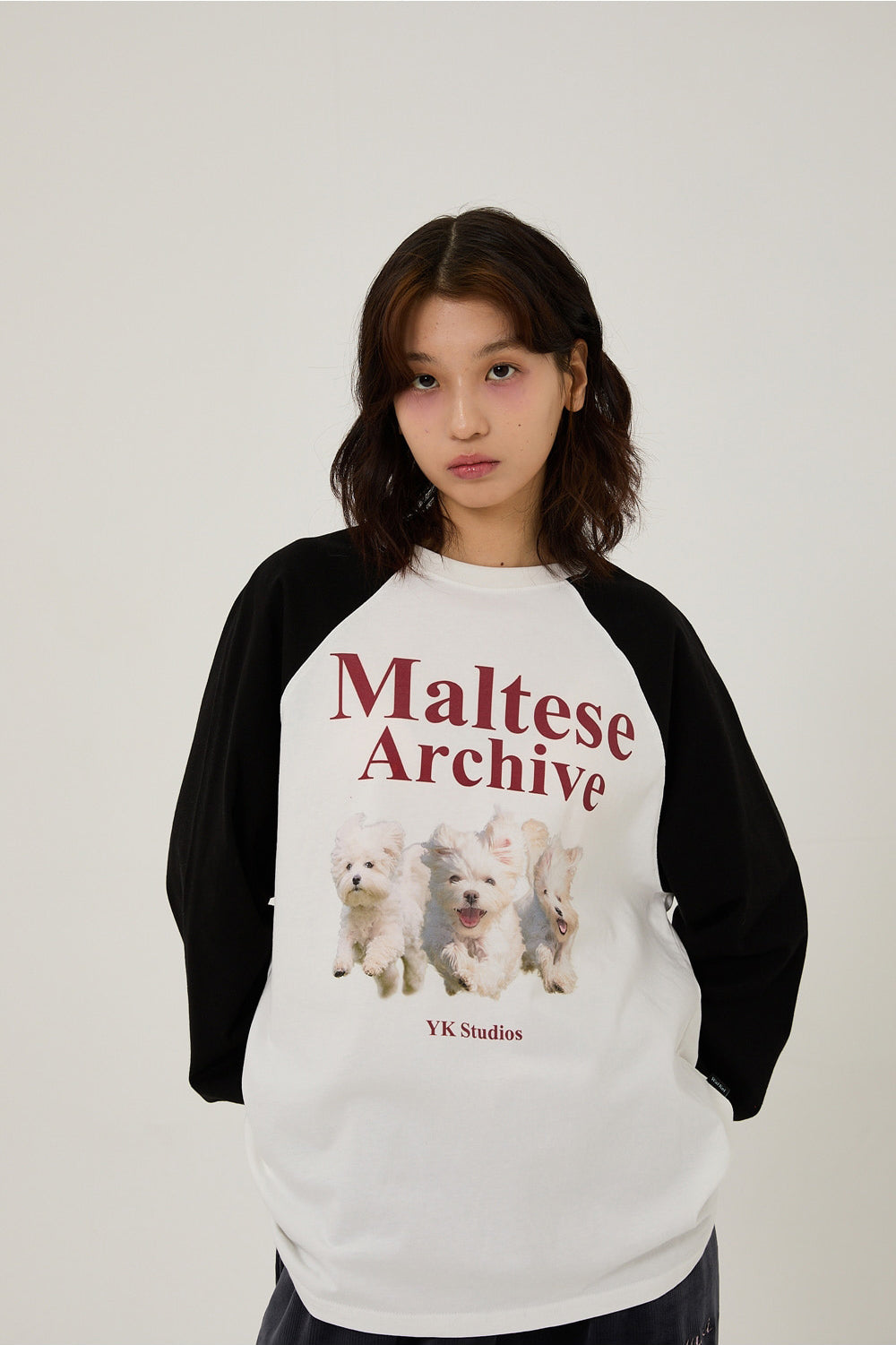 WAIKEI -  Maltese archive raglan long sleeve tshirts IVORY