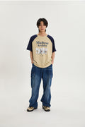 WAIKEI -  Maltese archive raglan half sleeve T-shirt BEIGE