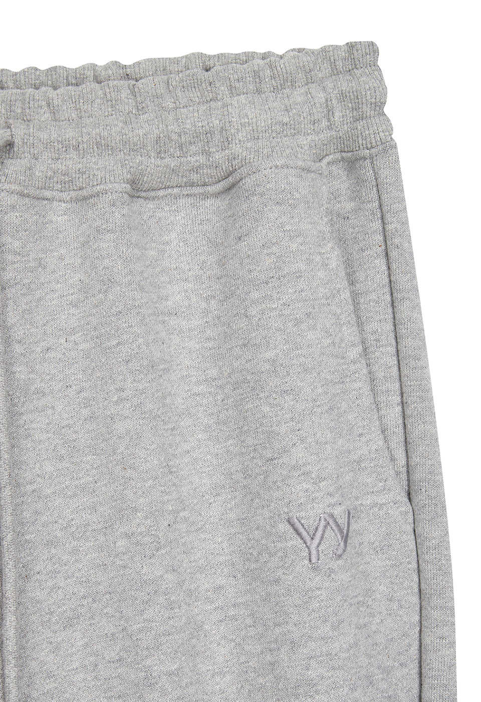 OPEN YY -  JERSEY SHIRRING PANTS, GRAY