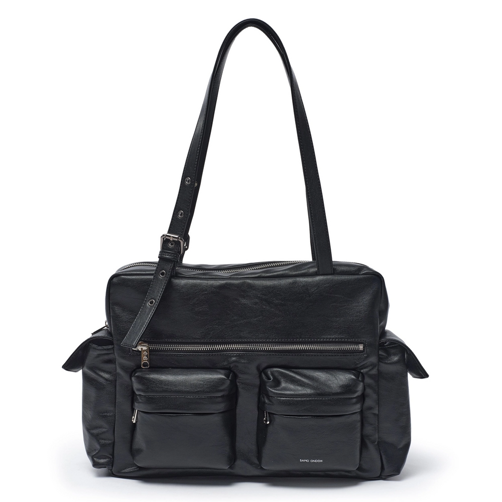 SAMO ONDOH Pocket Utility Bag L - Nappa Black: Luxurious SAMO ONDOH Pocket Utility Bag L - Nappa Black: Luxurious