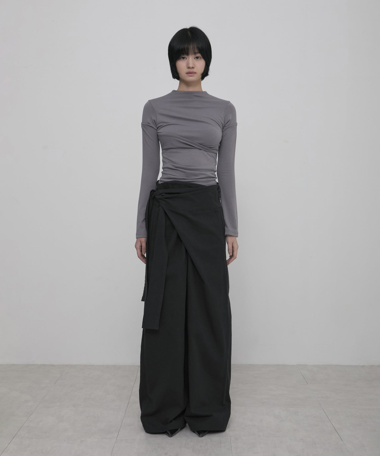 FLAREUP -  Layered Wrap Trousers / Black