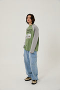 WAIKEI -  Maltese archive raglan long sleeve tshirts KHAKI